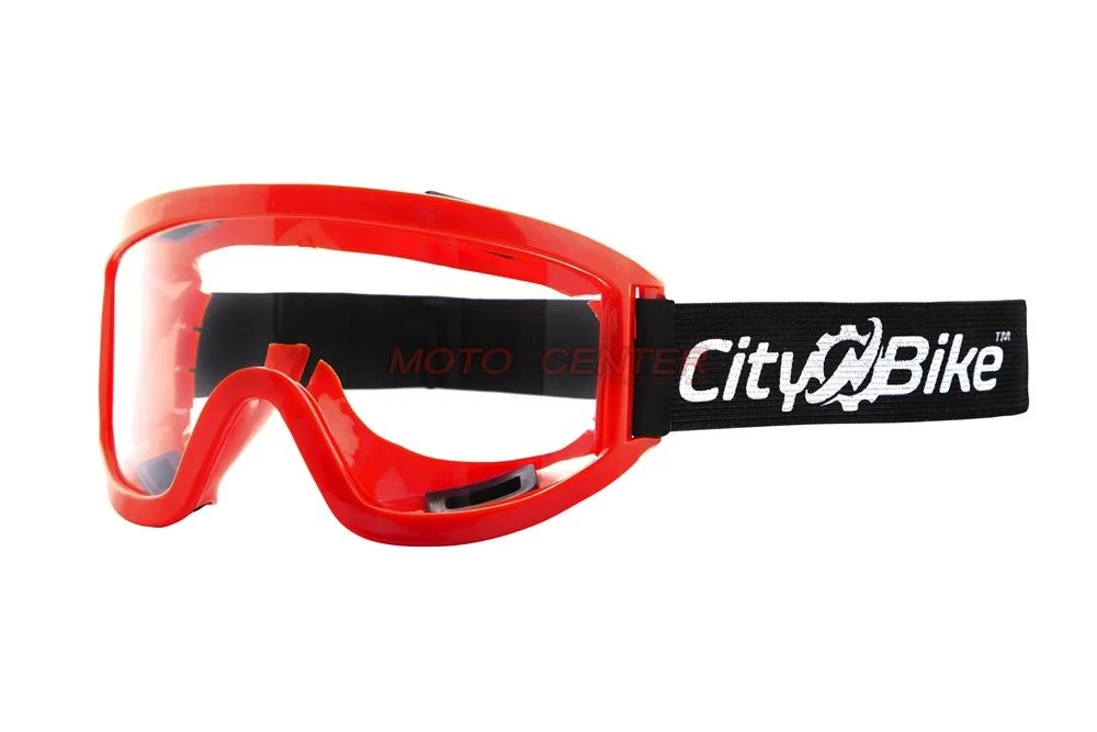 Gogle Cross City-Bike MD-889 czerwone