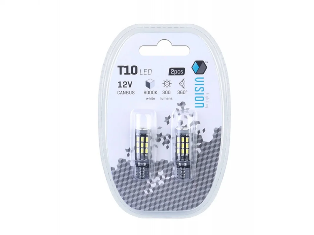 Żarówka W5W T10 12V 24xLED SMD3014 CANBUS biała VISION (2szt.) — ujęcie 2