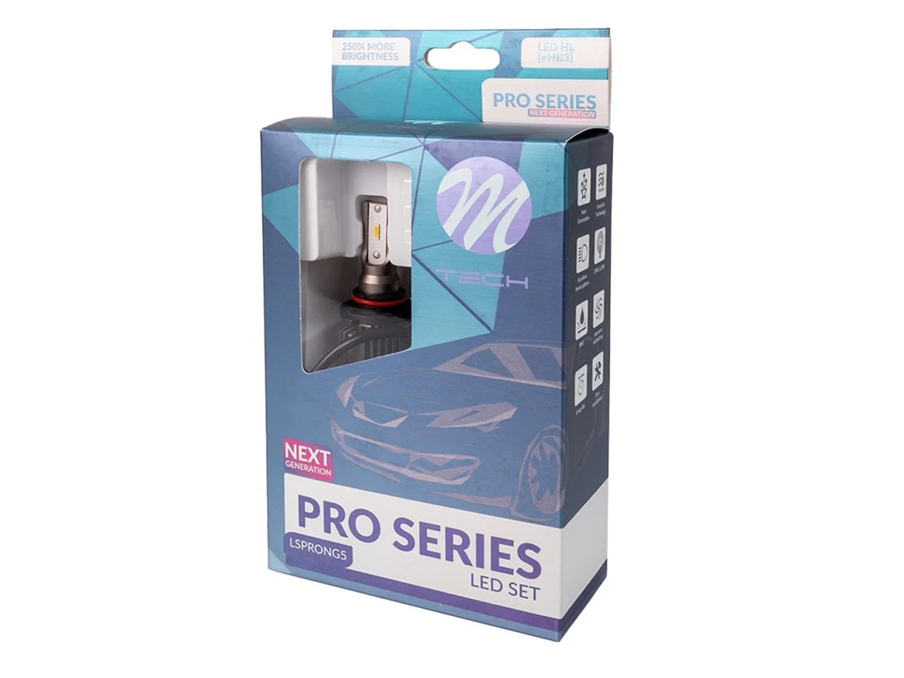 Żarówki M-TECH PRO SERIES NEXT GENERATION HB3 6500K 40W — ujęcie 3