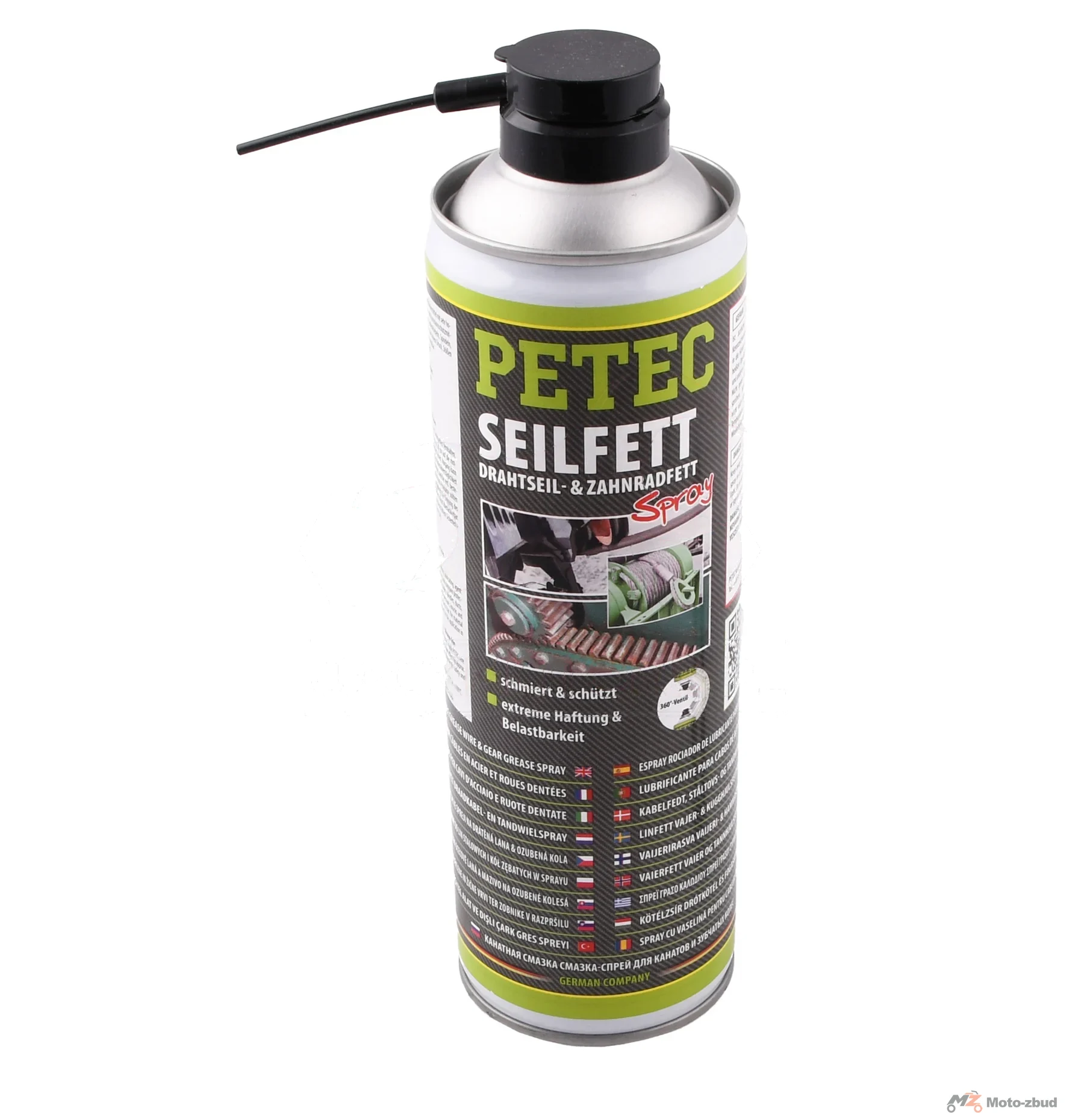Smar do linek i kół zębatych Petec seilfett & zahnradfett spray 500 ml