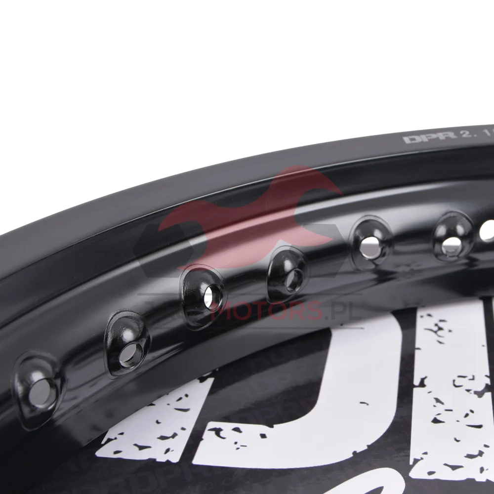 Obręcz koła Simson MZ ETZ 2,15 × 16 aluminiowa czarna DPR Classic — ujęcie 2