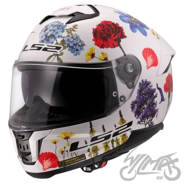 Kask LS2 FF808 Stream II Flowers White — rozmiar XL — ujęcie 1