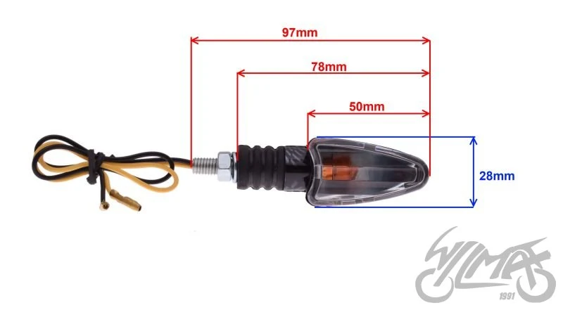 Kierunkowskaz owalny prawy przedni, jasny / carbon — 12 V 10 W, AL70021PB — ujęcie 2