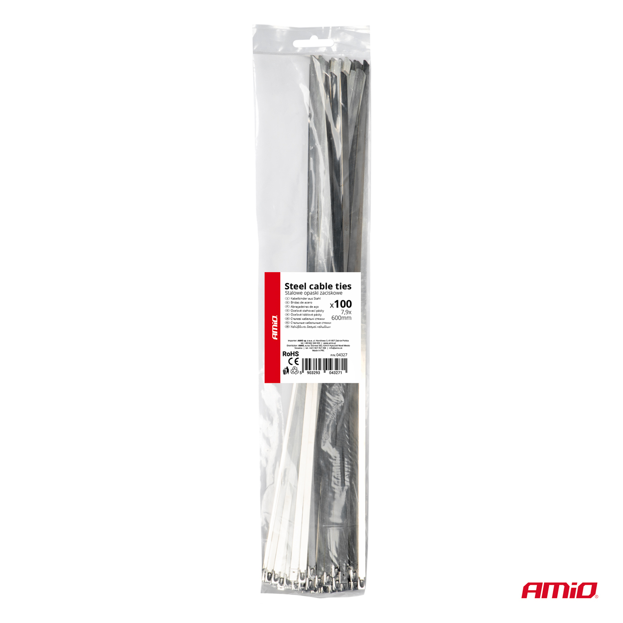 Opaski zaciskowe metalowe ze stali nierdzewnej 7.9x600mm 100 szt. — ujęcie 4
