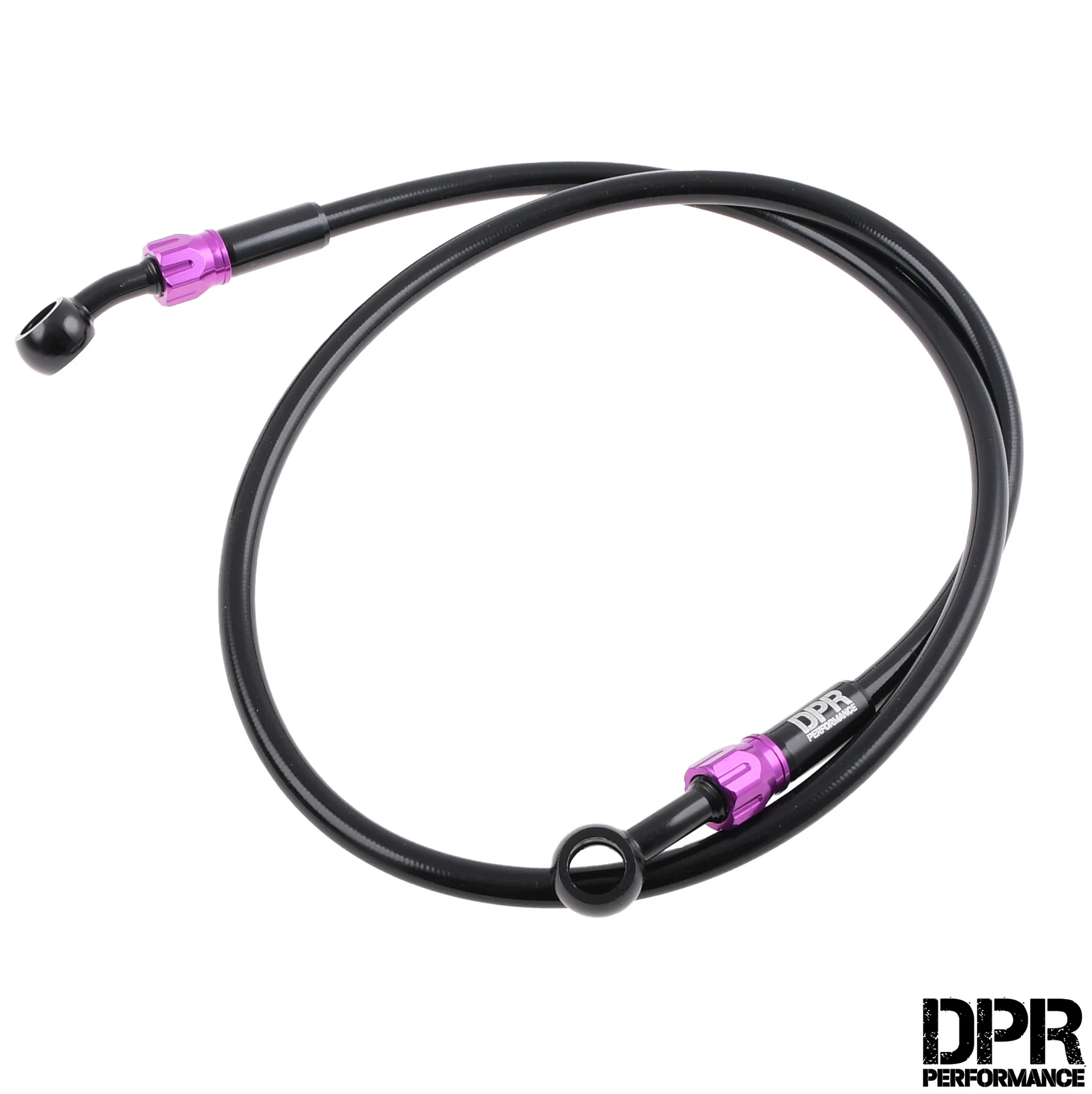Przewód hamulcowy w oplocie 90 cm czarno fioletowy V2 DPR Performance — ujęcie 3