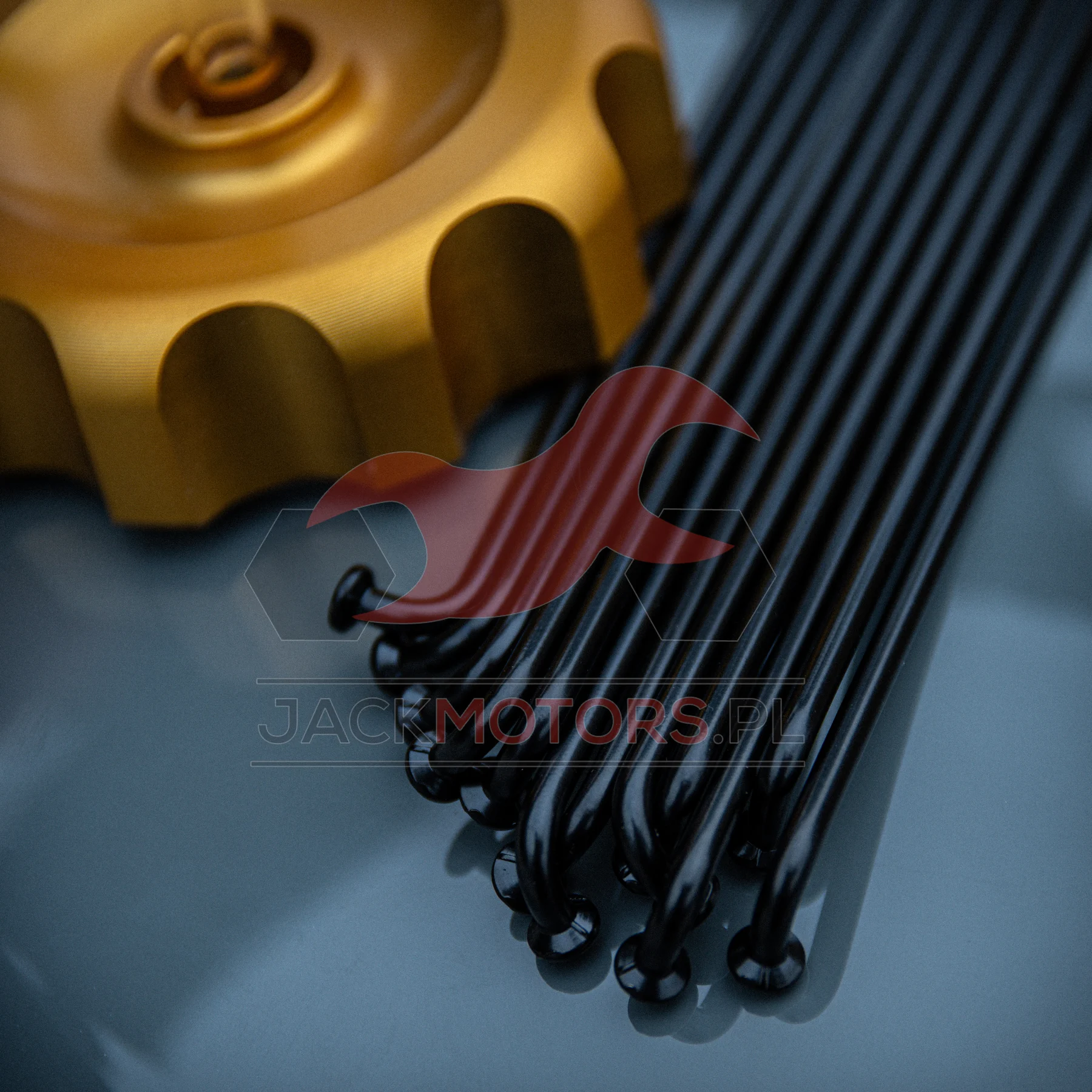 Szprychy Simson S51 kpl. 16'' nierdzewne czarne + czarny nypel CNC DPR Classic — ujęcie 6