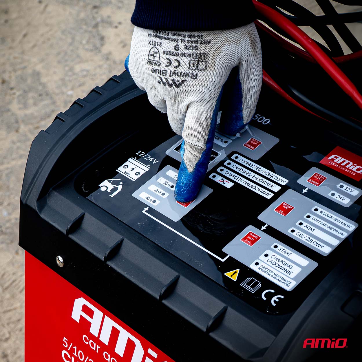 Prostownik z funkcją rozruchu 230 V max 40A 12 V 24 V rozruch 300A — ujęcie 4