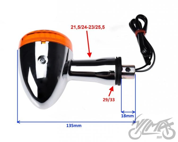 Kierunkowskaz lewy tylny do Suzuki C800 / M800 / C1500, BA15S 12 V 23 W — AL12106L — ujęcie 3