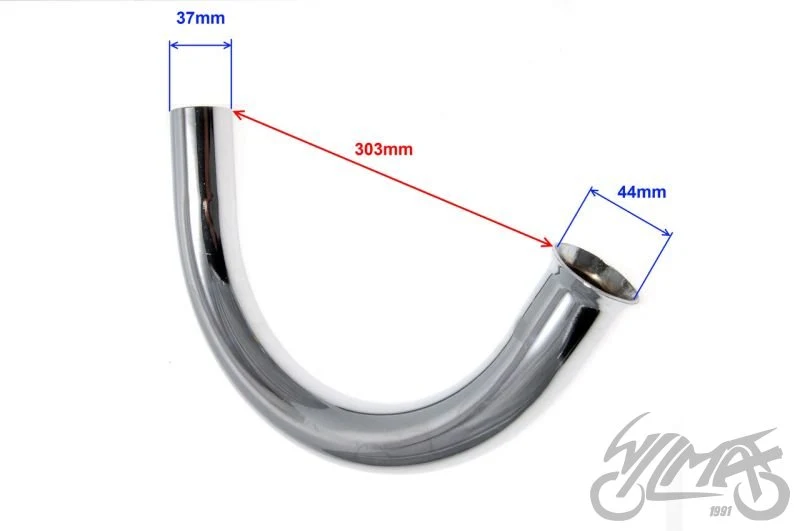 Kolanko wydechowe do MZ TS 250, średnice 37/40 i 44/47 mm — TS80111 — ujęcie 2