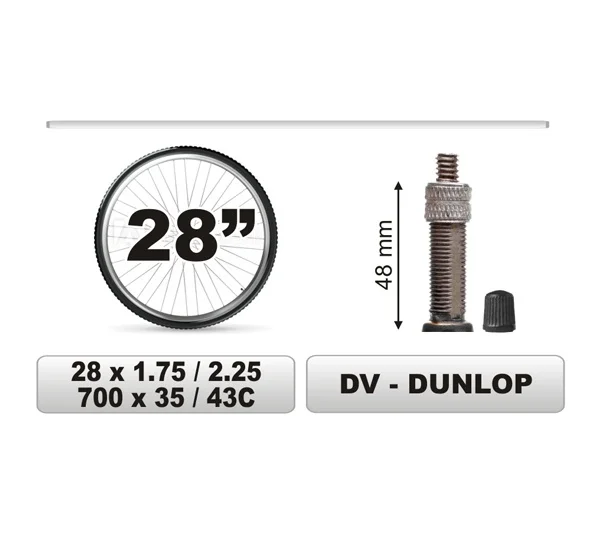 DĘTKA ROWEROWA rozmiar 28 x 1,75 / 2,25 DV - DUNLOP