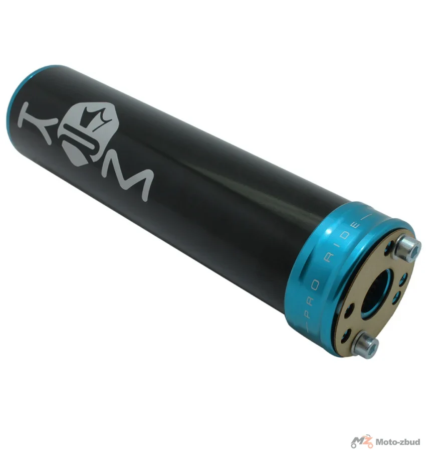 Końcówka wydechu KRM Pro Ride aluminium czarno jasno niebieska 90-110 cm³ — ujęcie 2