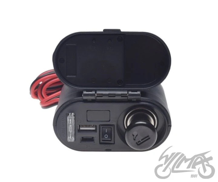 Gniazdo zapalniczki + usb motocykl skuter ATV — ujęcie 2