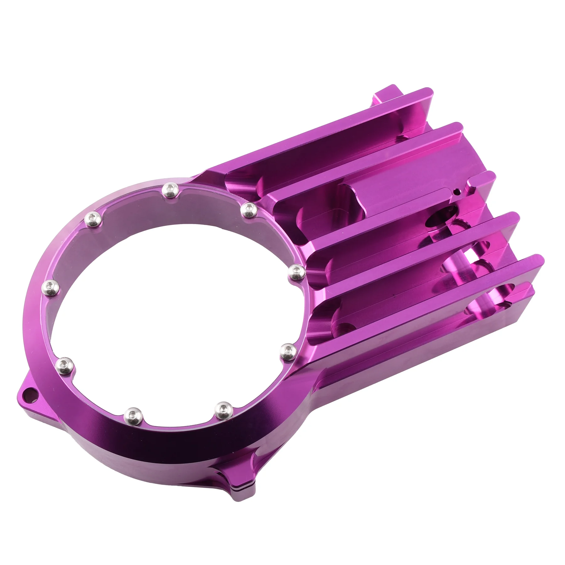 Pokrywa silnika prawa DPR Performance CNC Clear do Simson S51, SR50 — fioletowa — ujęcie 6