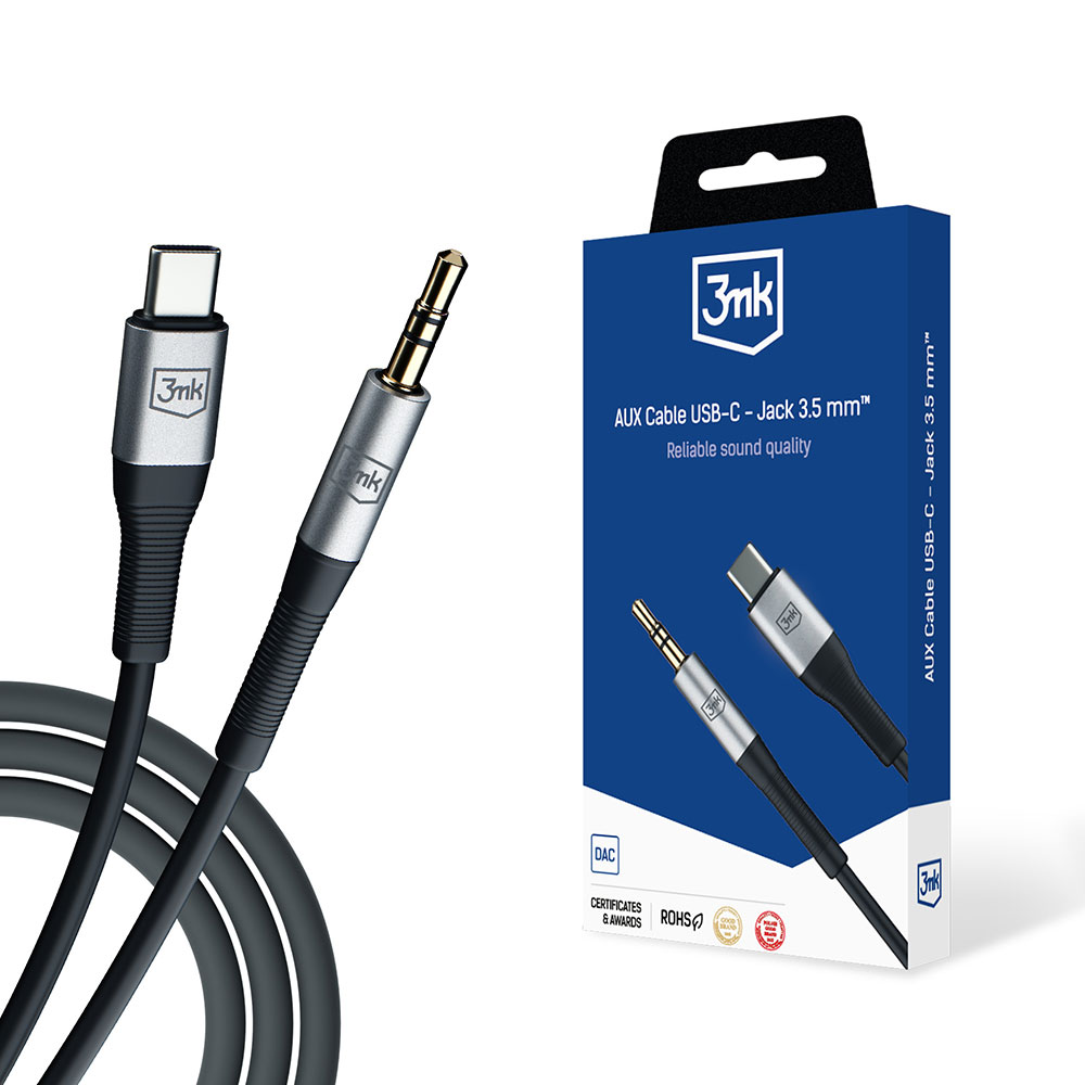 Kabel redukcja USB-C-Jack 3MK 5903108528788