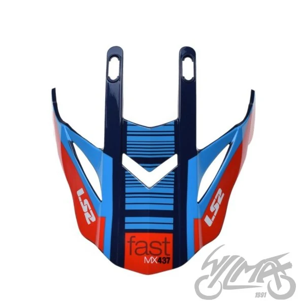 Daszek kasku MX437 evo xcode red blue — ujęcie 2