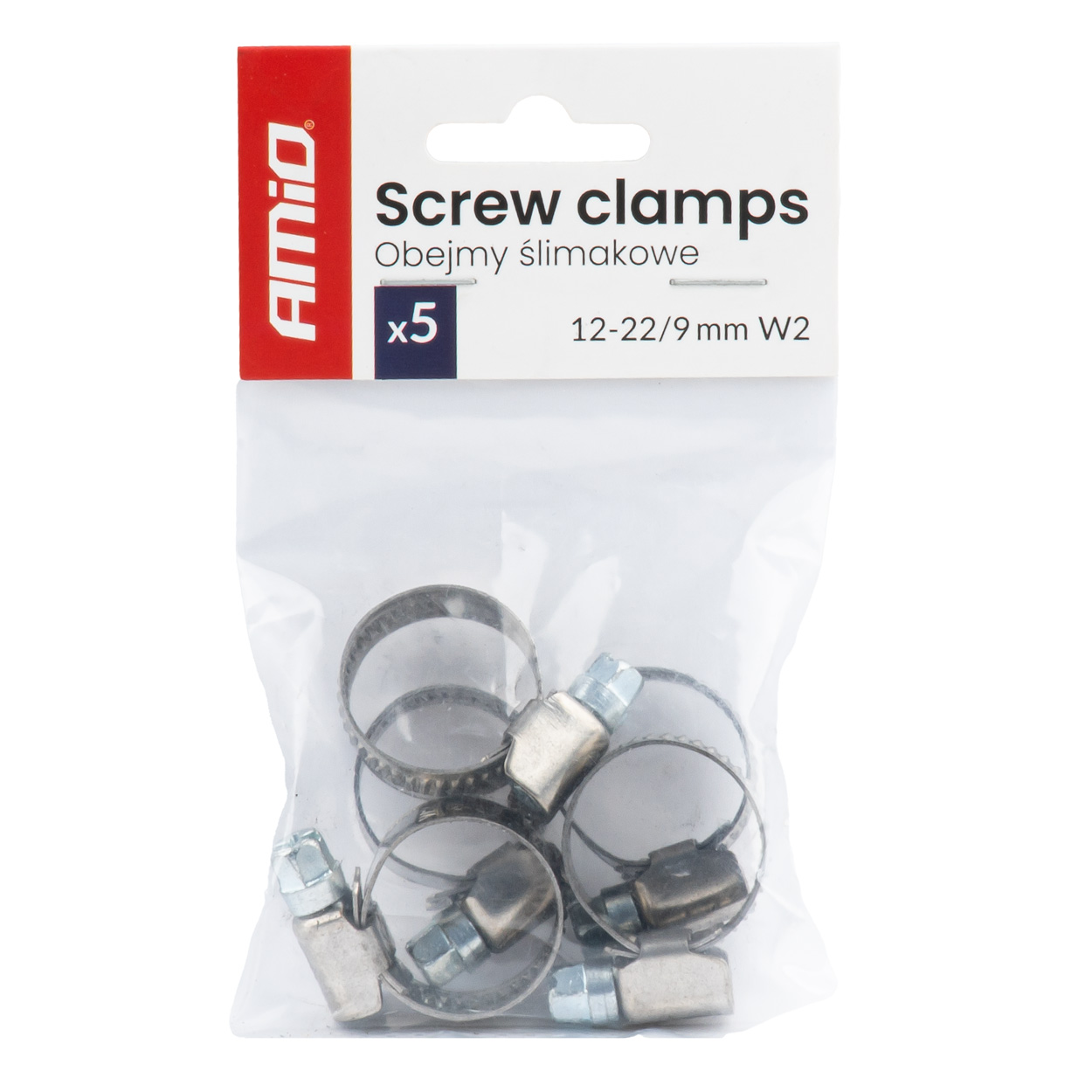 Obejma ślimakowa 5 szt. 12–22 mm/9 mm W2 — ujęcie 3