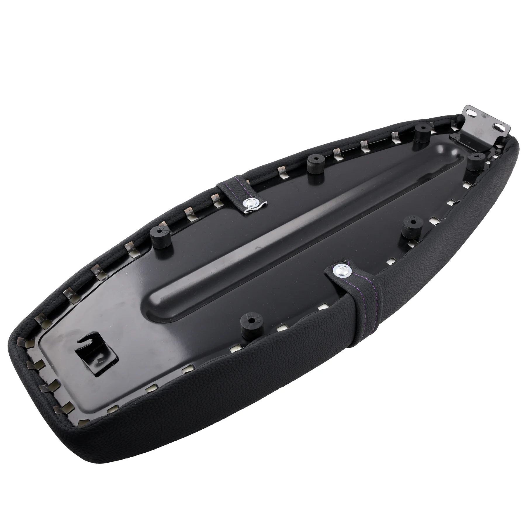 Siedzenie Simson S50 S51 S70 tuning pikowane honeycomb czarne + fioletowo / czarne szwy DPR performnace — ujęcie 5
