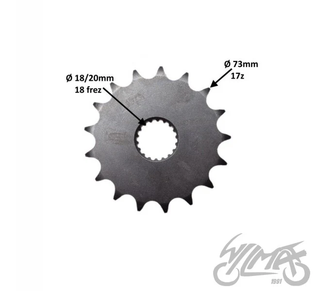 Zębatka przód zdawcza 17z 428 do Suzuki GN125 — ujęcie 2