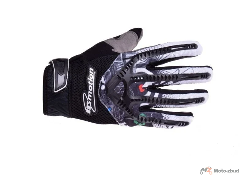 Rękawice InMotion MX Range — czarny / biały, XXL