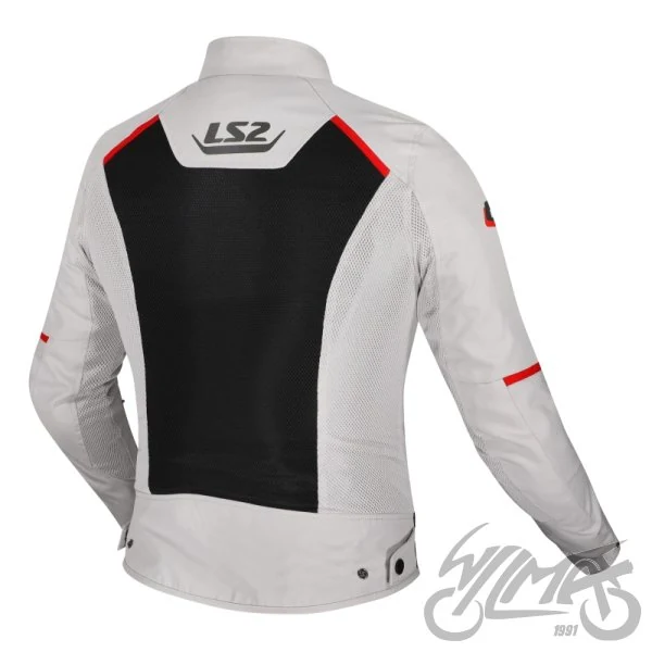 Kurtka LS2 Breeze damska grey Black red S — ujęcie 2