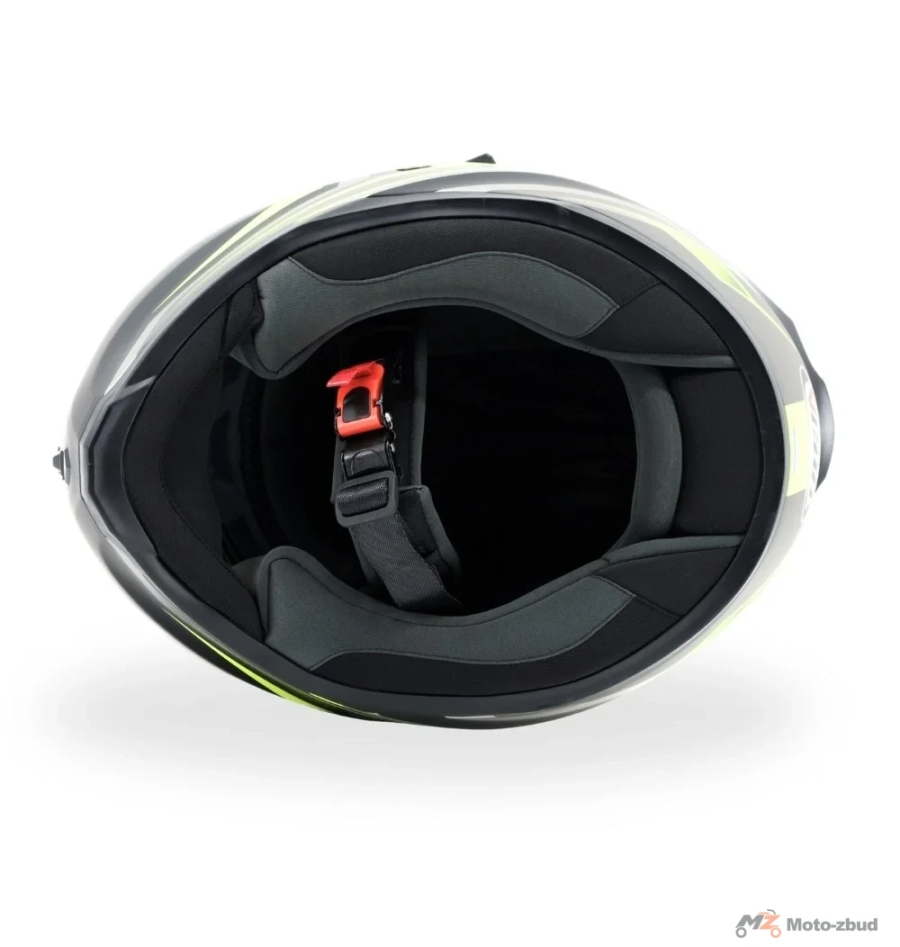 Kask VCAN model H128 gravity-fluo yellow integralny z blendą czarny mat-żółty S — ujęcie 6