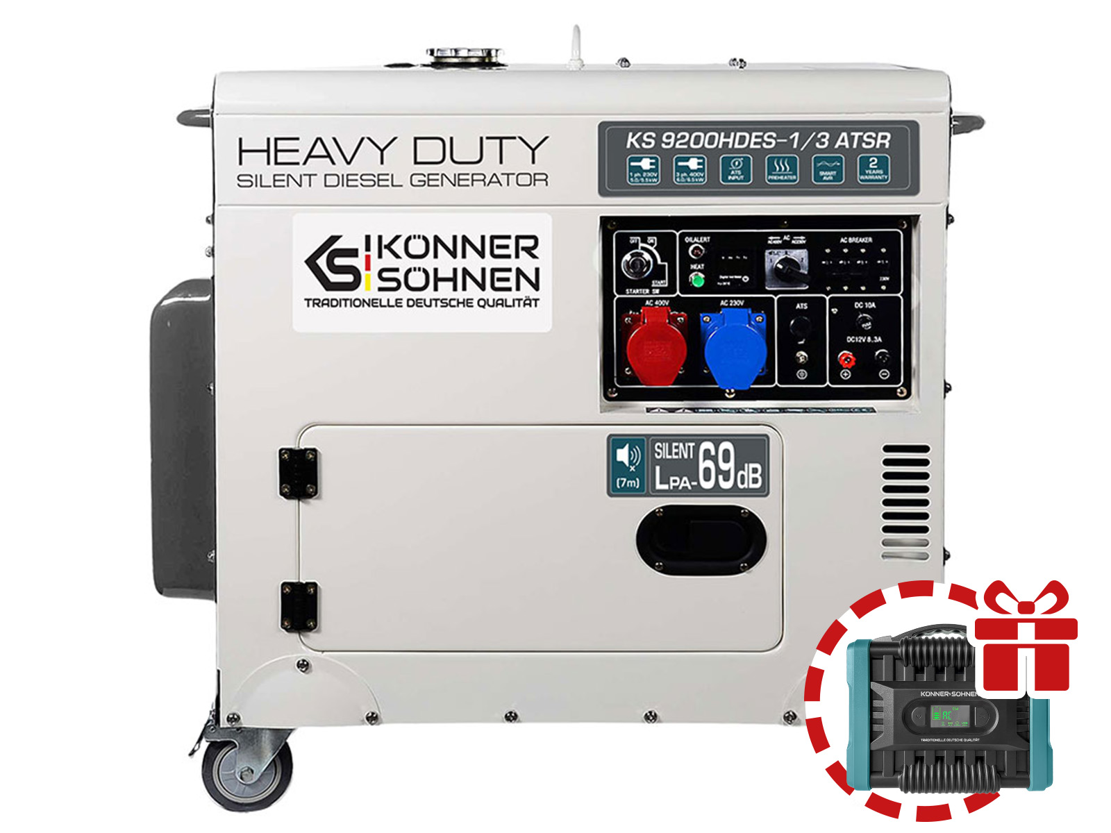 Agregat prądotwórczy K&S ASTR 7,0 kW Diesel PROMA KS9200HDES1-3-ATSR