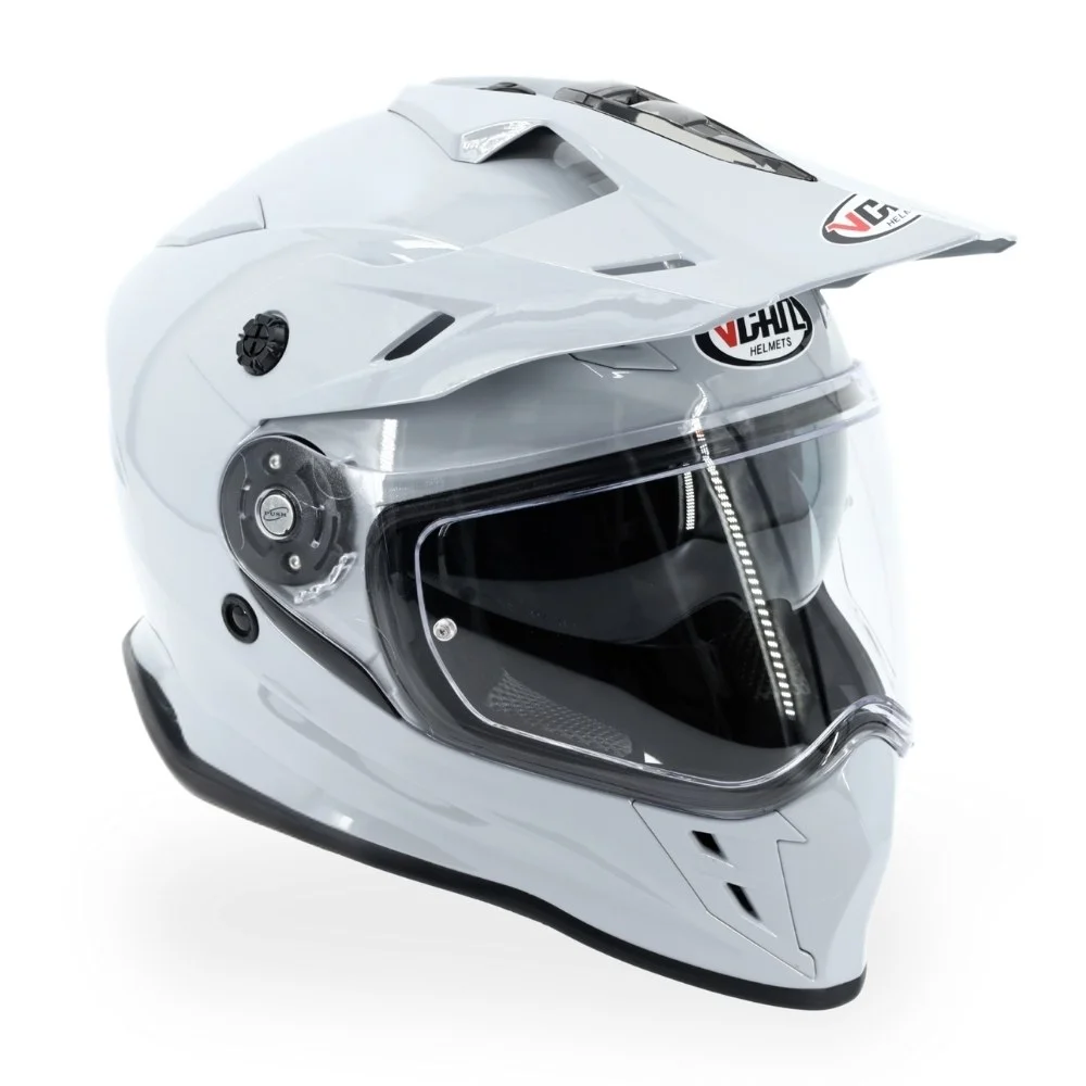 Kask VCAN model H331 nardo grey enduro z szybą i blendą szary XXL