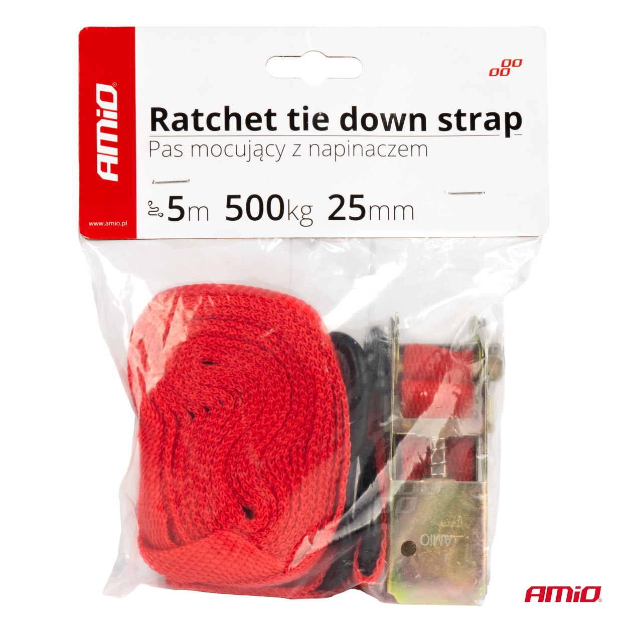 Pas transportowy mocujący z napinaczem 500 kg 25 mm 5 m BELT-02 — ujęcie 8