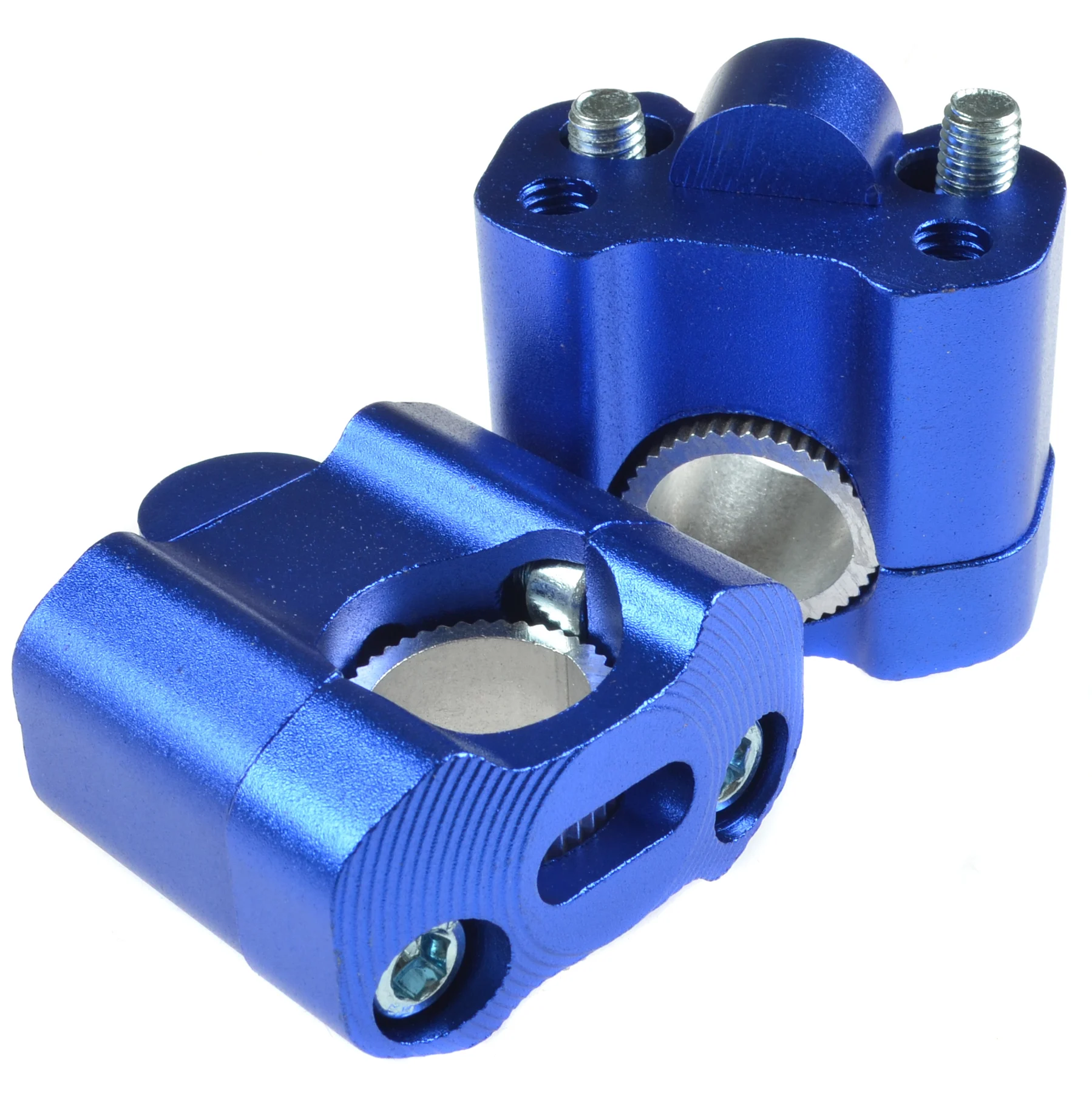 Adapter kierownicy wieżyczki 22 mm / 28 mm niebieskie uniwersalne — ujęcie 1
