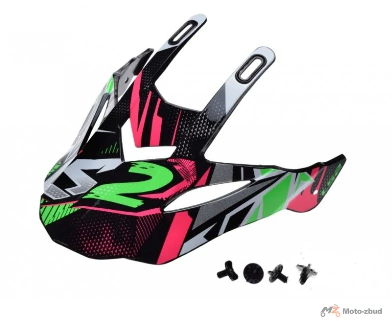 Daszek kasku MX437 strong green pink