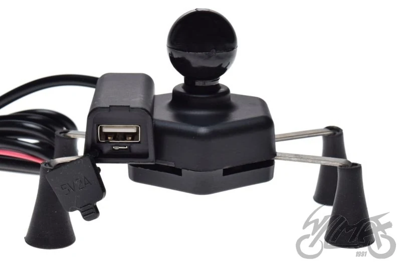 Uchwyt telefonu usb-a z mocowaniem pod lusterko — ujęcie 2