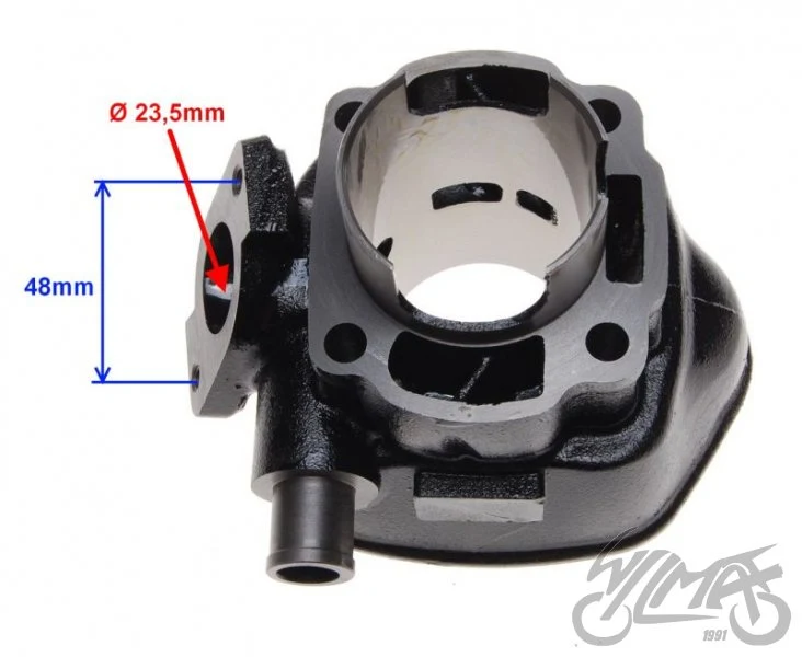 Cylinder Minarelli LC poziomy — wariant 70, 47 mm, komplet — ujęcie 3