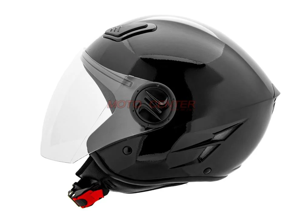 Kask motocyklowy otwarty City-Bike WL-202 czarny połysk rozmiar XS ECER22.05 — ujęcie 2