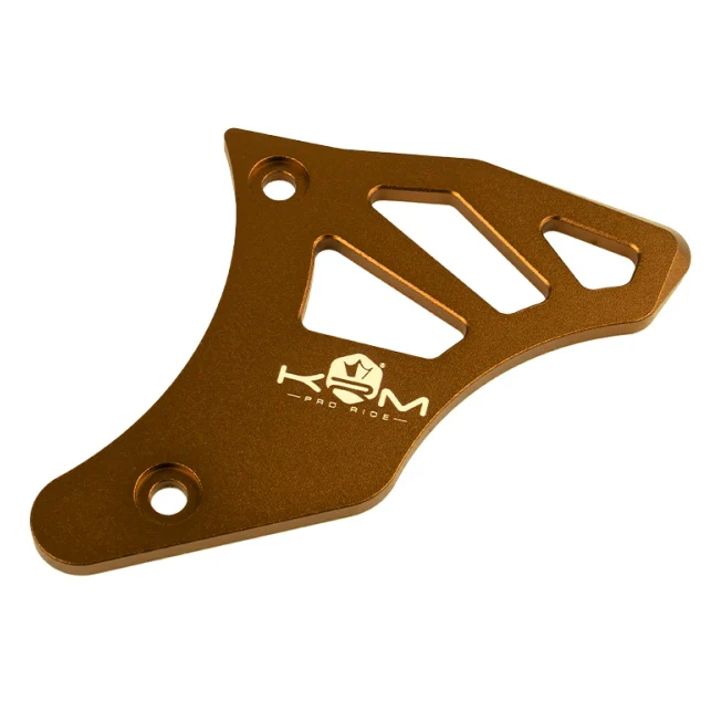 Pokrywa zębatki zdawczej KRM Pro Ride brązowa aluminium CNC Derbi D50B0 / EBS050 — ujęcie 1