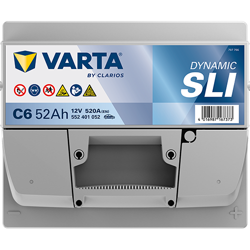Akumulator 52 Ah 520A 207×175×175/P+ Varta 552401052K262 — ujęcie 4