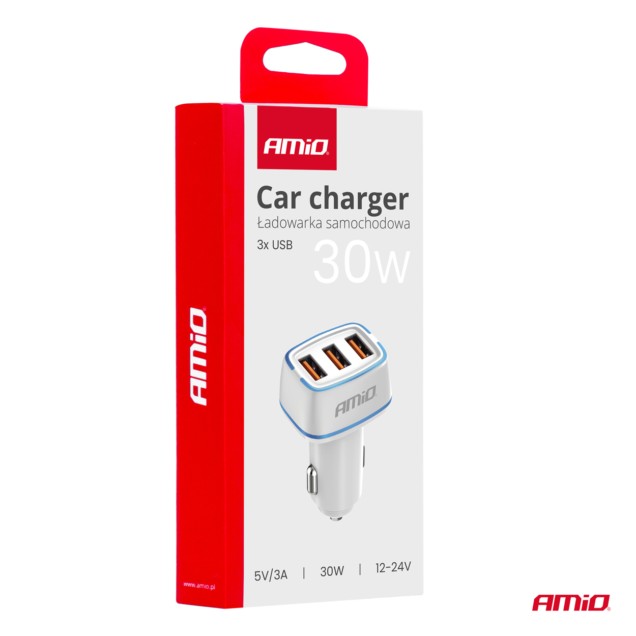 Ładowarka samochodowa 3x USB-A 30 W — ujęcie 5