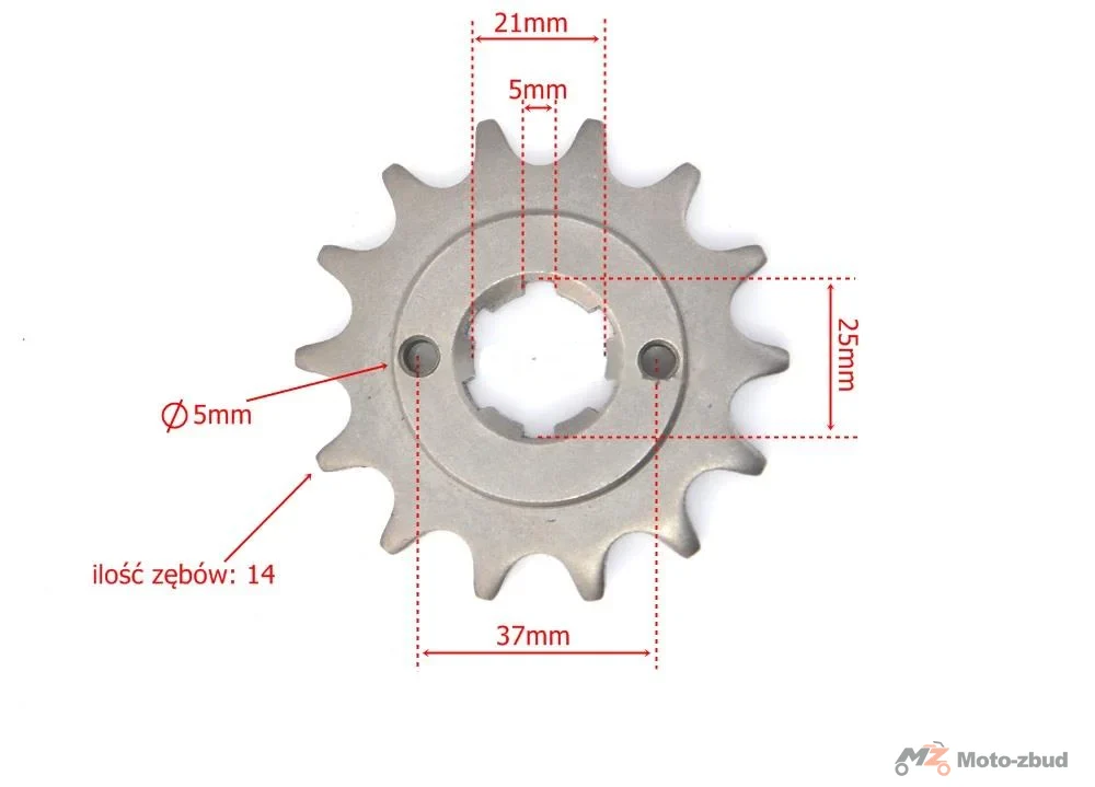 Zębatka przód 530 14Z ATV150 — ujęcie 4