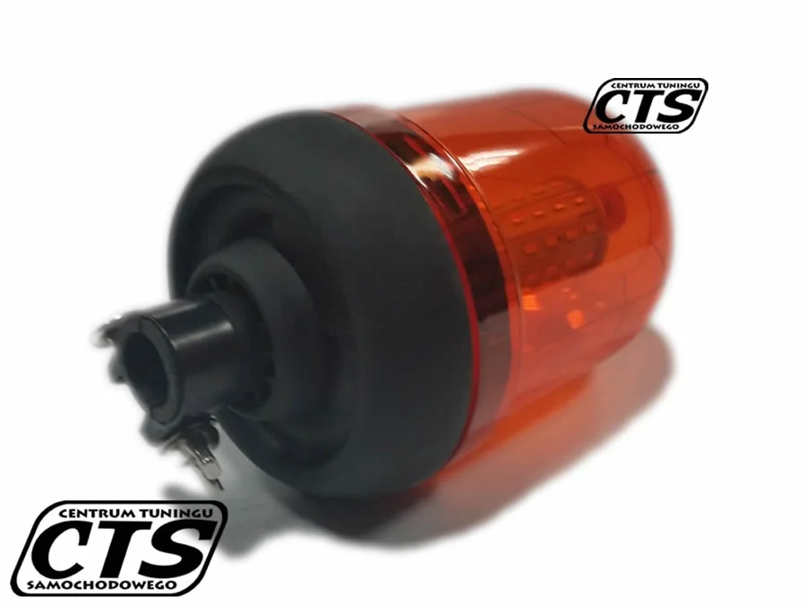 Lampa ostrzegawcza 12/24V pomarańczowa 80 SMD LED E8 na trzpień — ujęcie 4