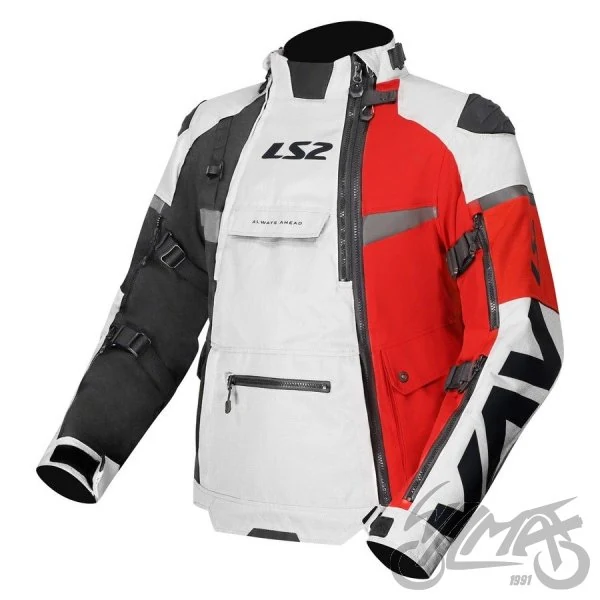 Kurtka motocyklowa LS2 X-Master Black Grey Red — 5XL