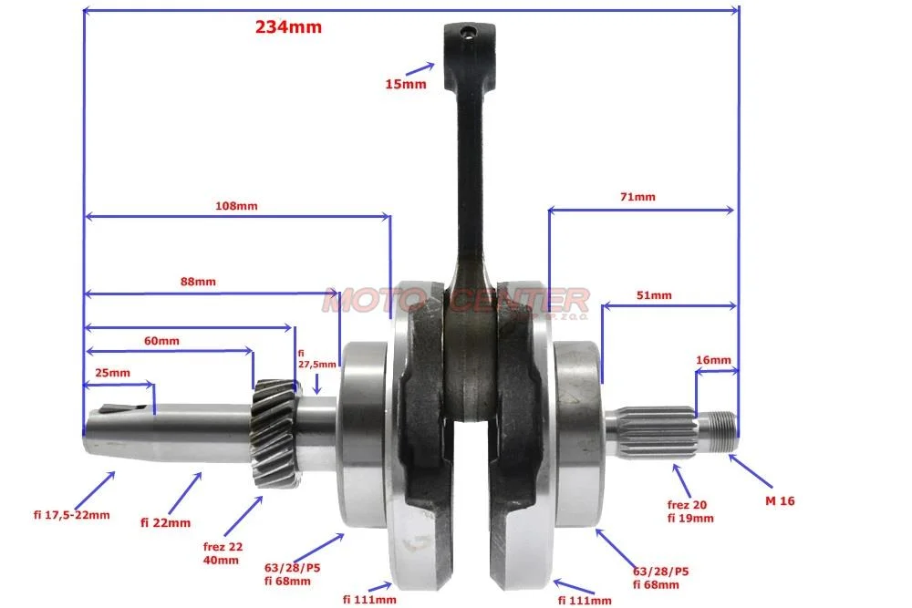 Wał korbowy 200 cm³ Cross Quad ATV Bashan 4T — ujęcie 2