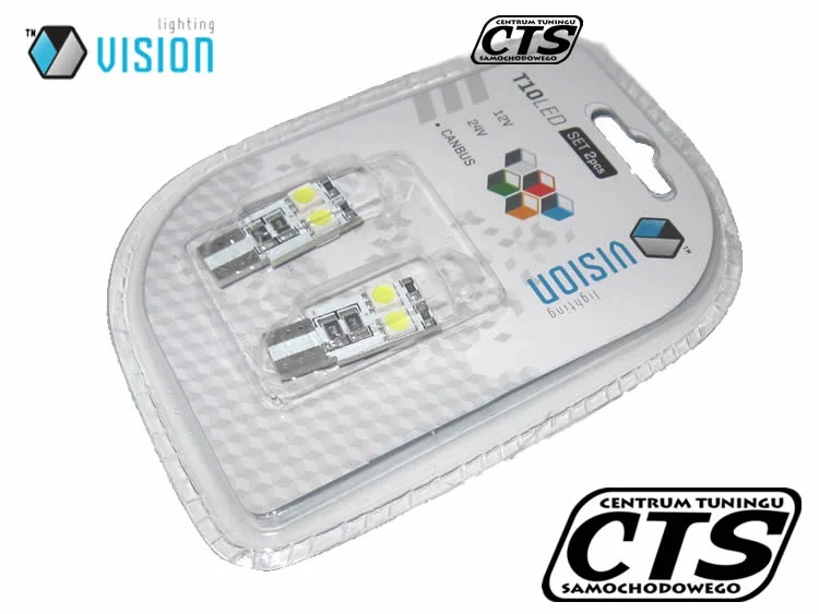 Żarówka W5W T10 12V 4 SMD5050 LED CANBUS biała (2szt.) — ujęcie 2