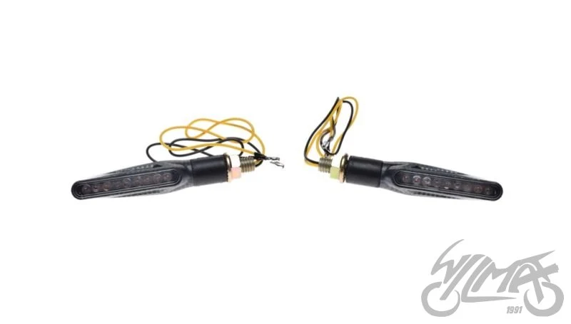 Kierunkowskazy LED carbon, biały klosz — para AM1427 — ujęcie 1