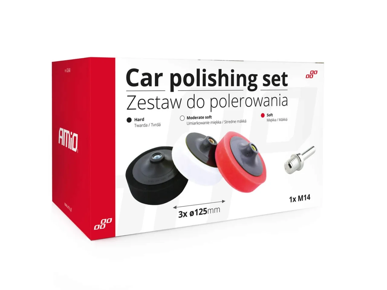 Zestaw gąbek do polerowania / padów polerskich 3 x 125 mm + M14 — ujęcie 8