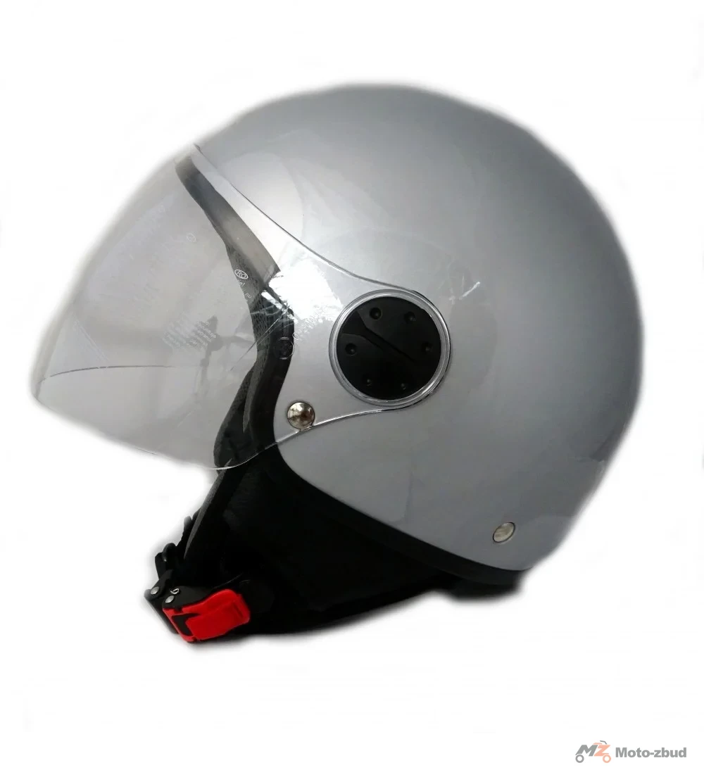 Kask Ferro 803 l z szybą bez szczęki srebrny L — ujęcie 2