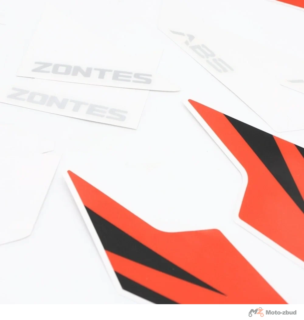 Zestaw naklejek Zontes 16 szt. pomarańczowych (nr kat.1210412-080000) (Zontes 125-U1) — ujęcie 3