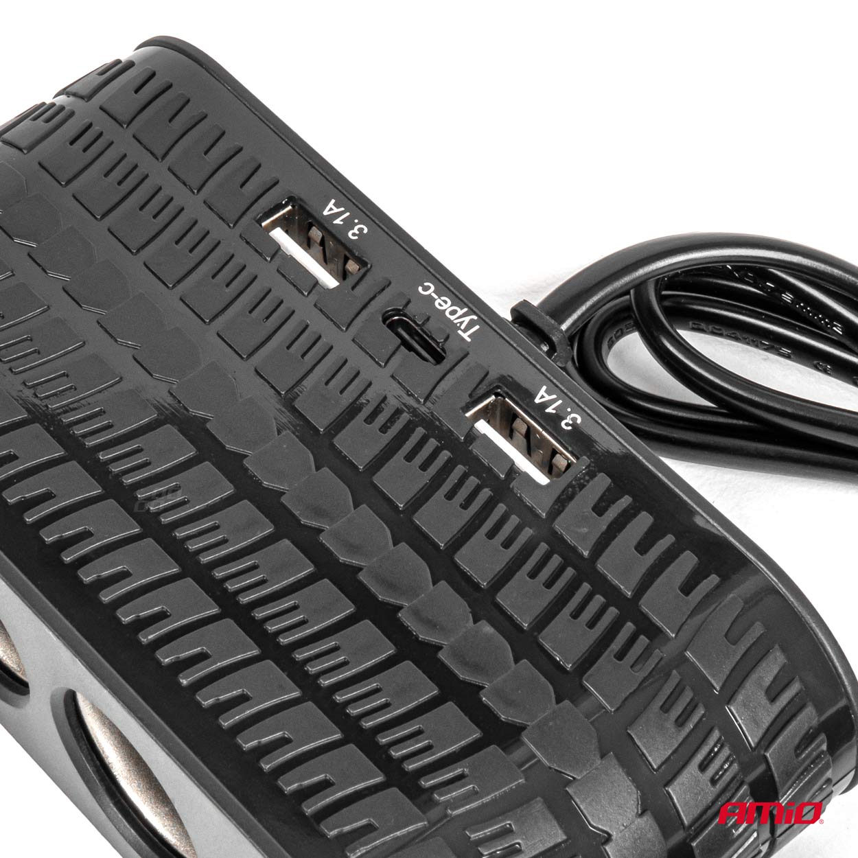 Rozdzielacz gniazda zapalniczki z ładowarką 2x USB-A 1x USB-C 12 V 24 V 120 W 80 cm — ujęcie 4