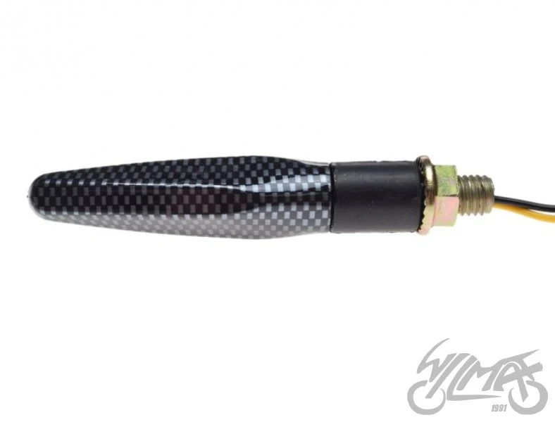 Kierunkowskazy LED carbon, biały klosz — para AM1427 — ujęcie 3