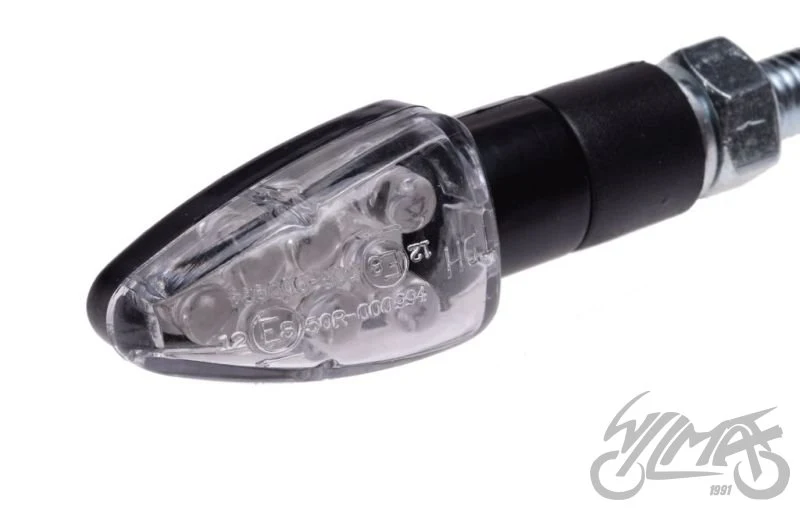 Kierunkowskazy mini LED 12 V 1 W — czarne, biały klosz, para — AM1338 — ujęcie 3