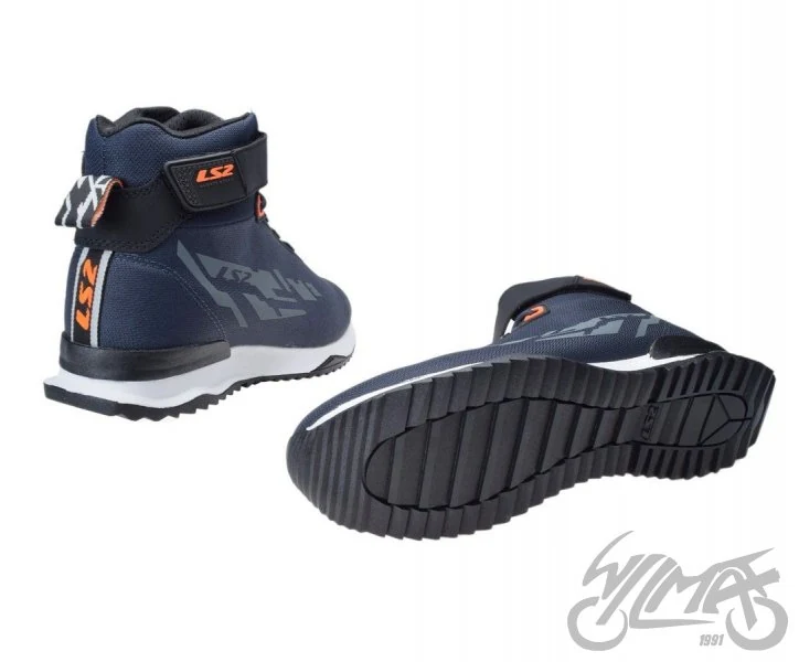 Buty motocyklowe LS2 Acrux — granatowo-pomarańczowe, rozmiar 41 — ujęcie 2