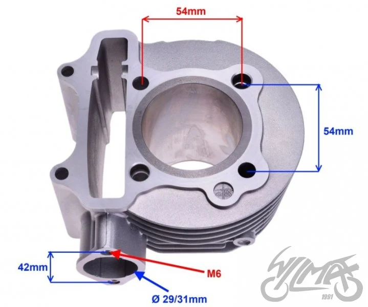 Cylinder goły 125 cm³ GY6 4T 52,40 — ujęcie 2